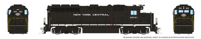 1078528 - Rapido - HO EMD GP40 (DC/DCC/Sound): New York Central - Cigar Band: #3031