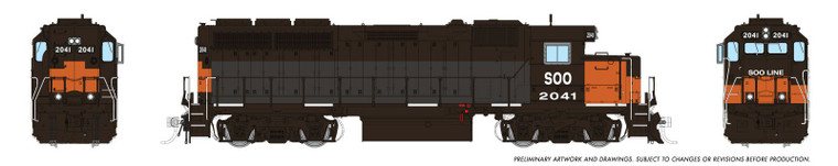 1078535 - Rapido - HO EMD GP40 (DC/DCC/Sound): SOO Line: #2041