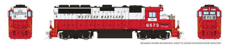 1078004 - Rapido - HO EMD GP40 (DC/Silent): CSX - WM Patch: #6573
