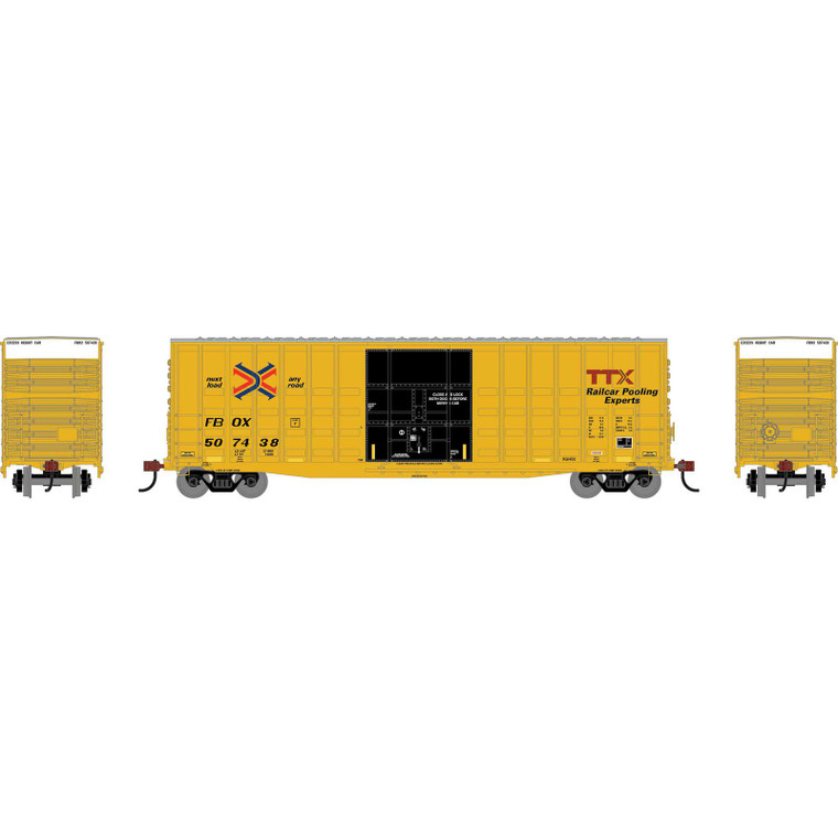 ATHG-4653 - Athearn Roundhouse - HO RND 50' Waffle High Cube Box Car FBOX #507438