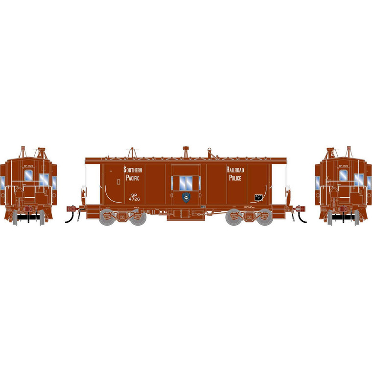 ATHG-3219 - Athearn Genesis - HO GEN ICC Bay Window Caboose w/Lights & Sound, SP Police #4726