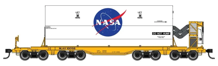 910-51007 - Walthers Mainline - Rocket Train Booster Car with Refrigeration Unit - Ready to Run -- NASA (NLAX) #100158