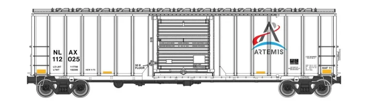 910-3811 - Walthers Mainline - 50 Rocket Train Buffer Car Ready to Run -- Artemis (NLAX) #112025
