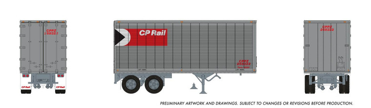 1146015 - Rapido - HO 26' Can-Car Trailer: CP Rail: #268370