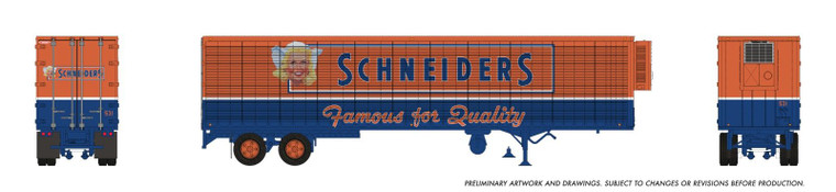 1146066 - Rapido - HO 45' Trailmobile Dry Van Trailer: Schneiders Meats: #531