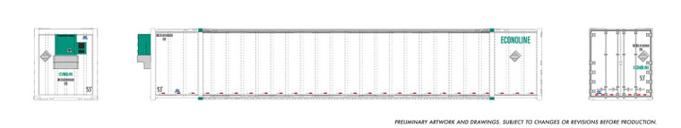 1069009 - Rapido - HO 53' high-cube Container (2-pack): Maritime-Ontario - Econoline
