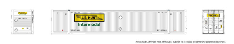 1141503 - Rapido - HO 53' Outside-Braced Container (2-pack): JB Hunt