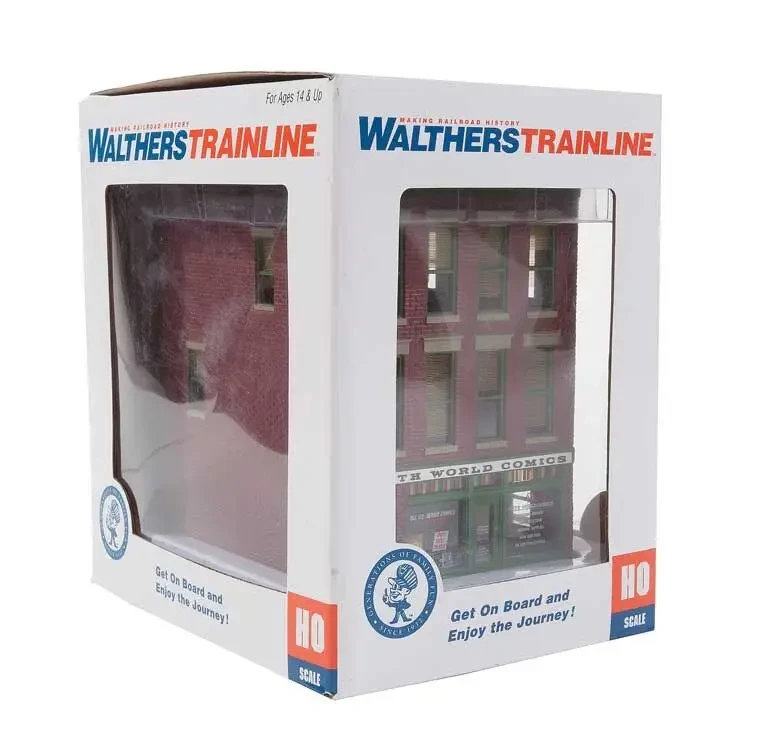 931-807 - Walthers Trainline - 10th World Comics -- Assembled - 3 x 4 x 4-3/8" 7.6 x 10.1 x 11.1cm