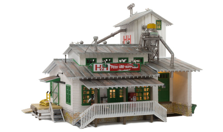 BR5059 - Woodland Scenics - Landmark Structures, H&H Feed Mill - HO Scale