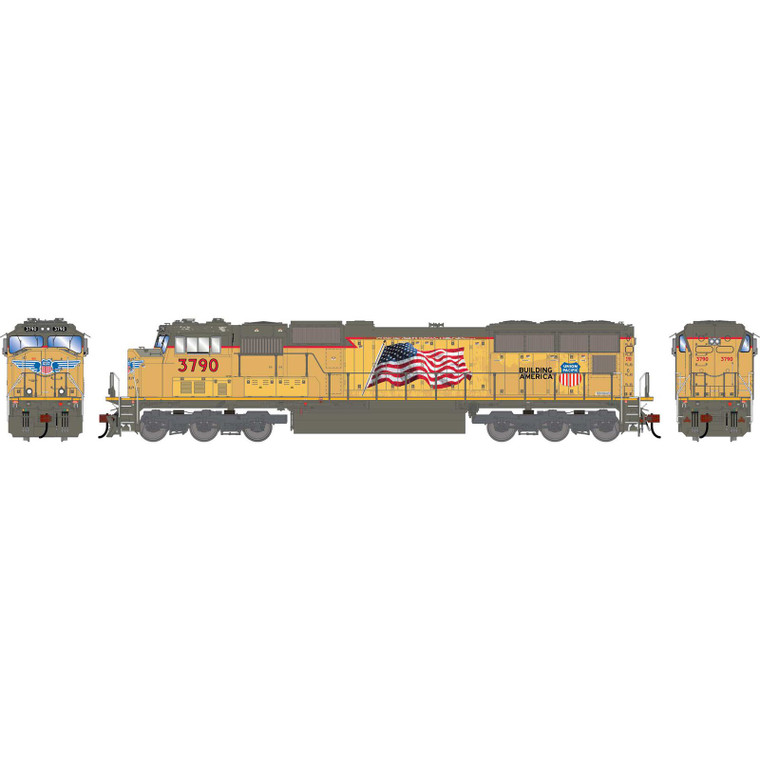 ATHG-3286 - Athearn Genesis - HO GEN SD70M Locomotive w/DCC & Sound, Primed For Grime UP 'Flared Radiators & PTC' #3790