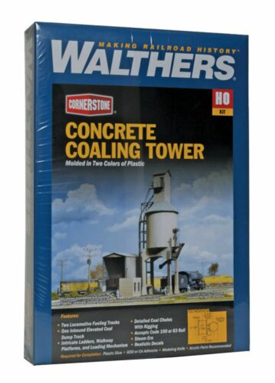 933-3042 - Walthers Cornerstone HO Concrete Coaling Station -- Kit