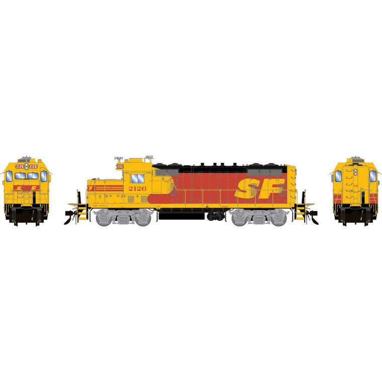 ATHG-3229 - Athearn Genesis - HO GEN GP7u Locomotive, ATSF 'Kodachrome' #2126