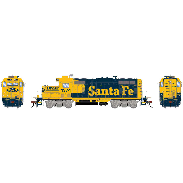 ATHG-3252 - Athearn Genesis - HO GEN GP7u Locomotive w/DCC & Sound, BNSF 'Patched ATSF' #1374