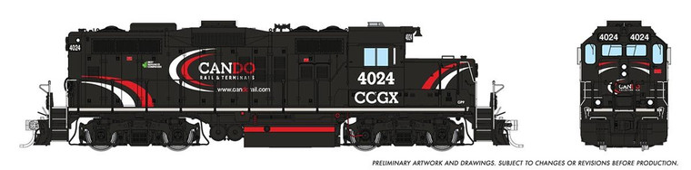 54022 - Rapido Trains - HO GP9u (DC/Silent): Cando (CCGX): #4024