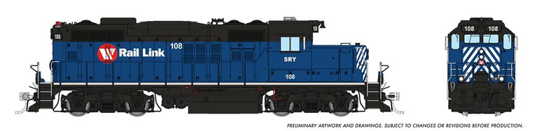 54023 - Rapido Trains - HO GP9u (DC/Silent): Southern Rwy of BC: #108