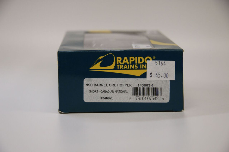 143003A - Rapido - HO Short Barrel Ore Hopper: CN Mineral Brown - Single Car
