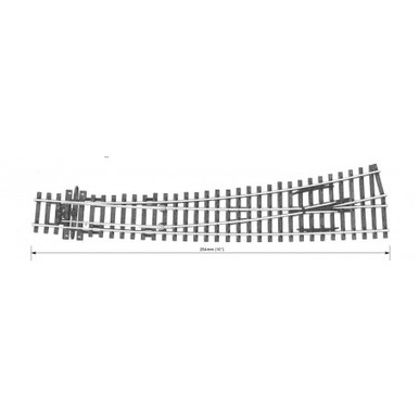 PECO HO Code 100 Short Curved Double Radius Right Turnout ST-244 - Model Train Track