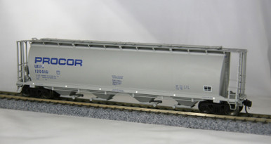 Intermountain - HO 4 Bay Cylindrical Hopper Procor Blue #120010