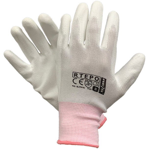 Rtepo White Coated Safety Gloves
