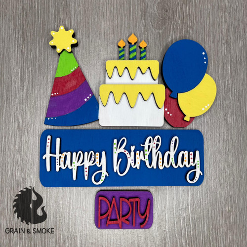 Interchangeable Happy Birthday Set