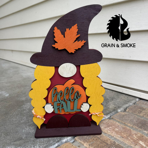 Hello Fall Girl Gnome