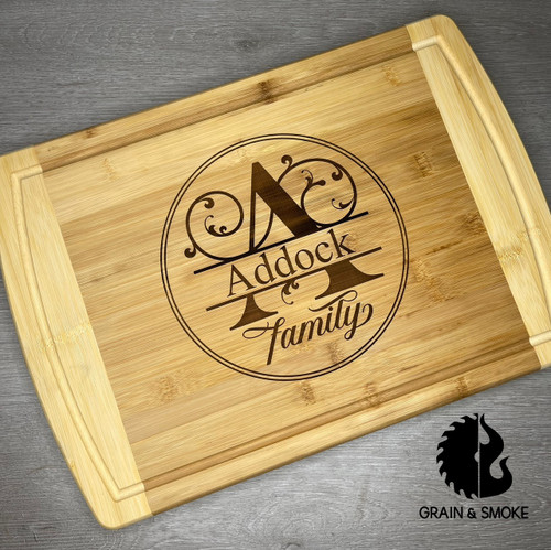 Swirl Monogram Cutting Board