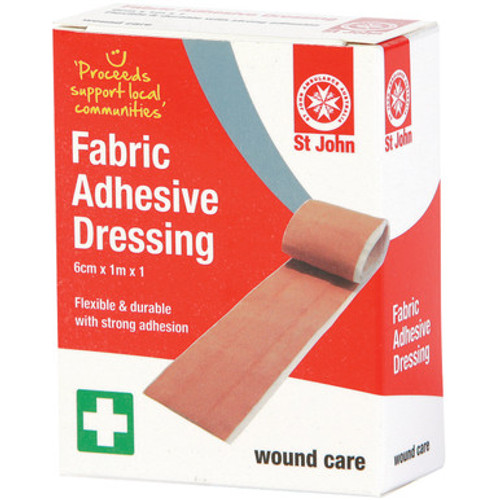 St John Adhesive Fabric Dressing 6cm x 1m