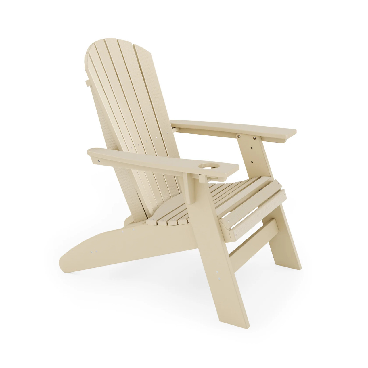 SoPoly St Simons Curved Back Adirondack Chair w/o Cup Holder For