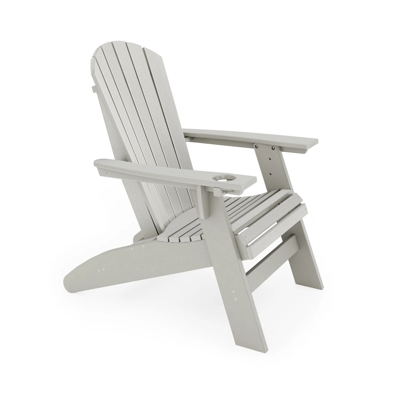 SoPoly St Simons Curved Back Adirondack Chair w/o Cup Holder For