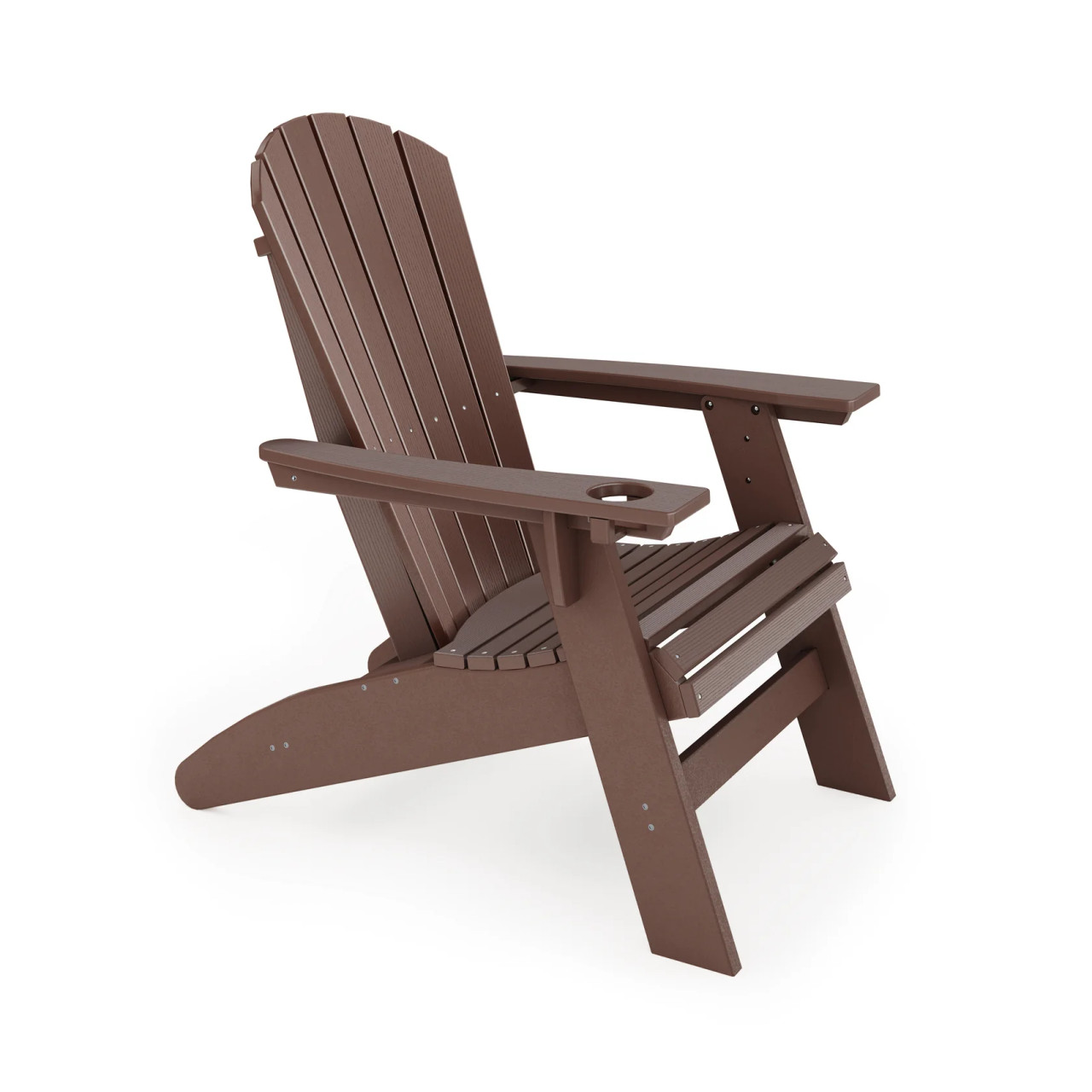 SoPoly St Simons Curved Back Adirondack Chair w/o Cup Holder For