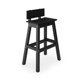 SoPoly Saddle Counter Stool w/Back