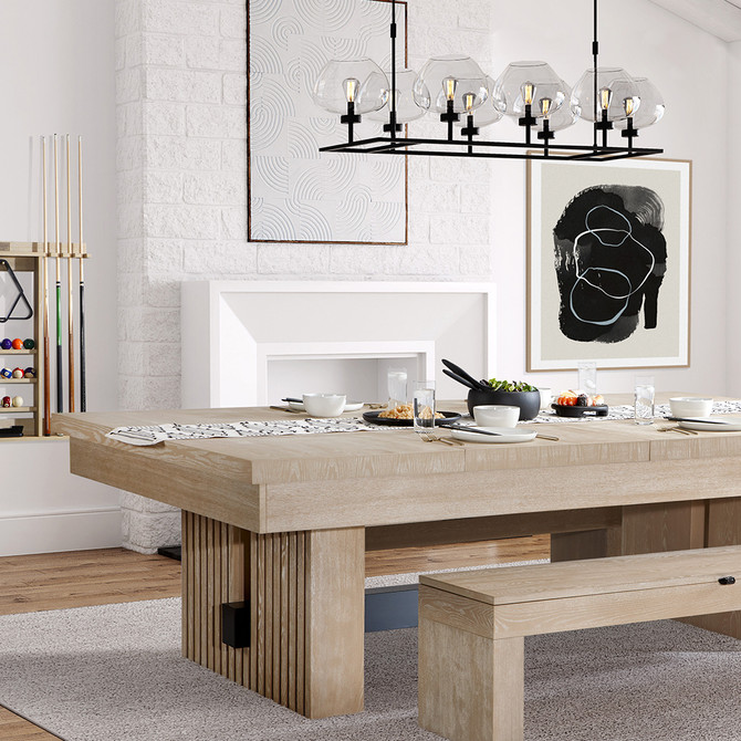 Vancouver 8' Pool Table Natural Ash
