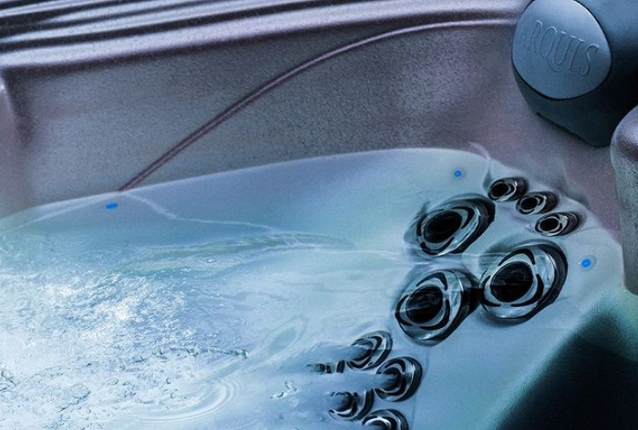 Close-Up of Hot Tub Jets and Bubbling Water