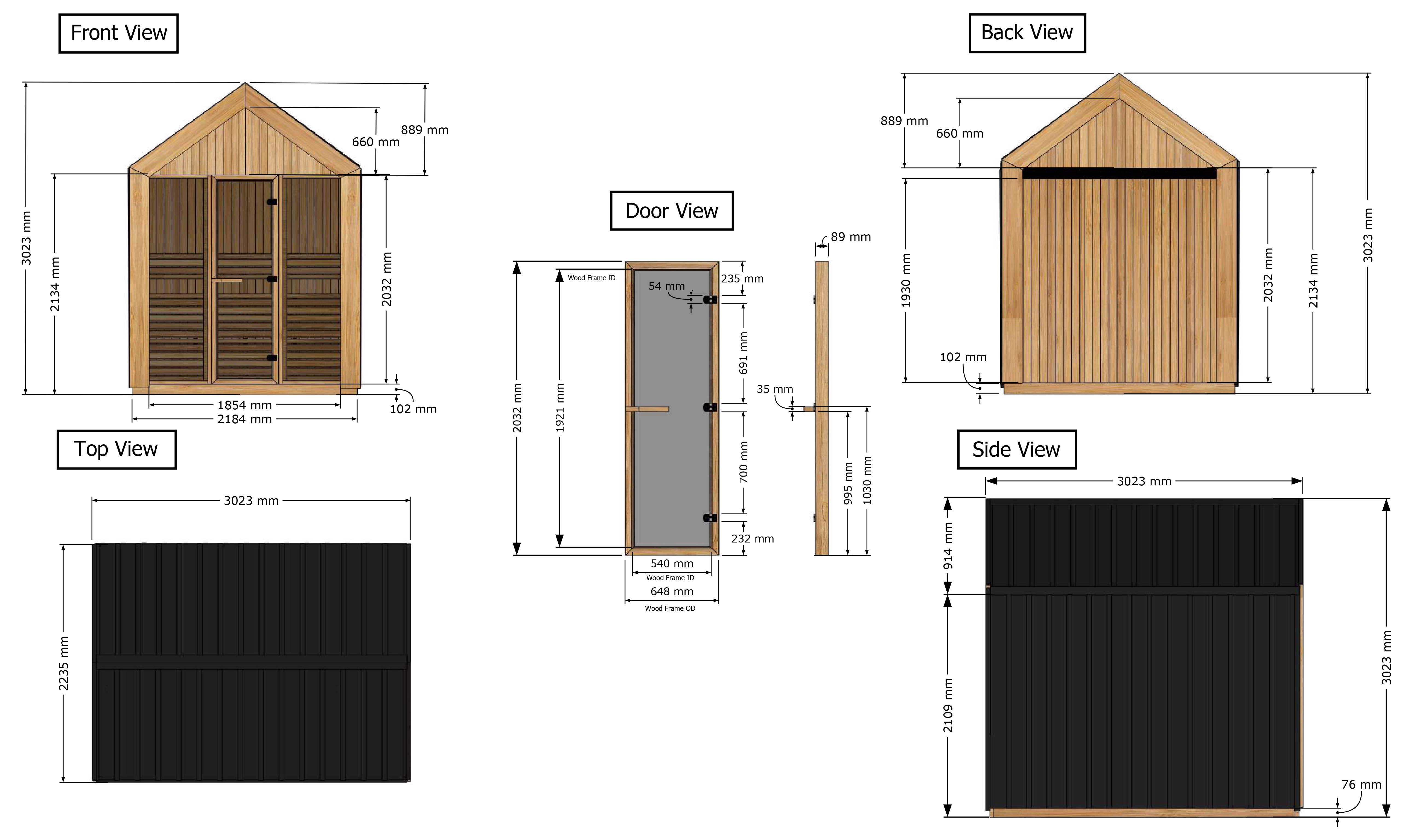 Pure Cube Hudson Sauna - Clear Red Cedar For Sale - Shop for the
