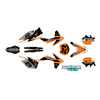 Graphics Kit for KTM MOTOCROSS MX 2-STROKE 150SX (2011) Orange-crew Series