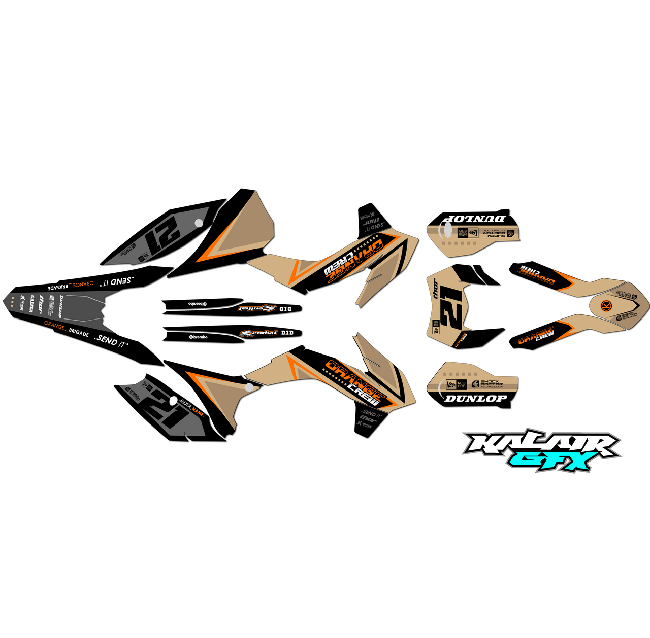 KTM 350 XCFW Enduro 4Stroke Dirt Bike Graphics Kits