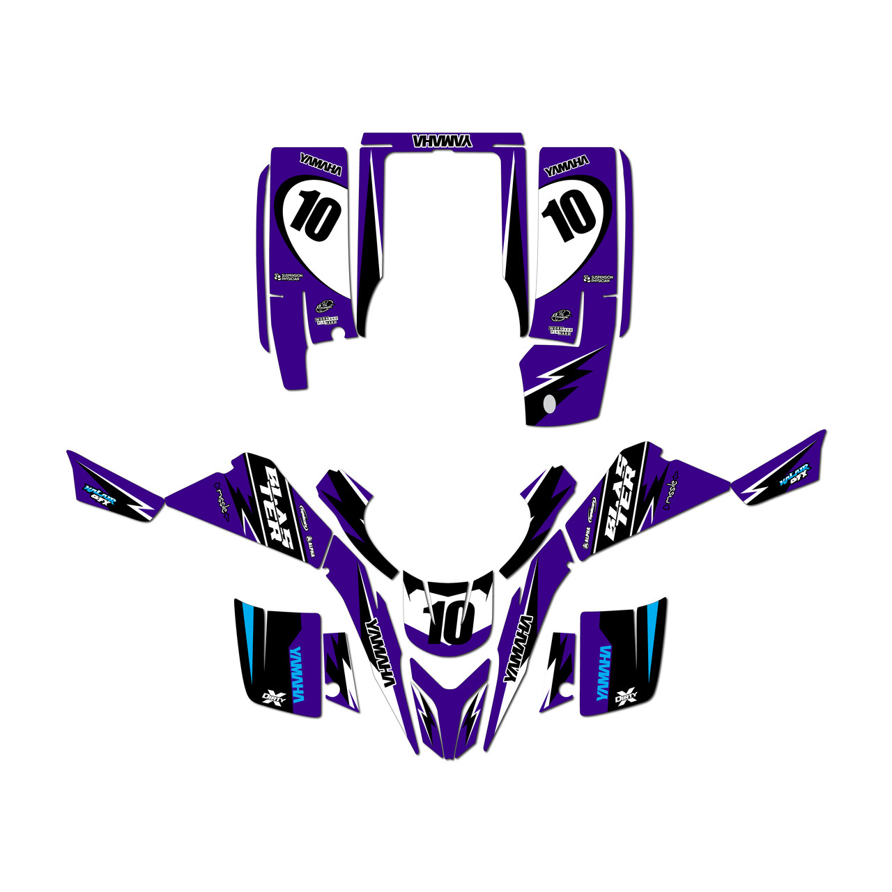 Yamaha Blaster YFS200 ATV Quad Graphics Full Kit ATV Quad Yamaha Blaster YFS200 ATV Quad Graphics Full Kit ATV Quad