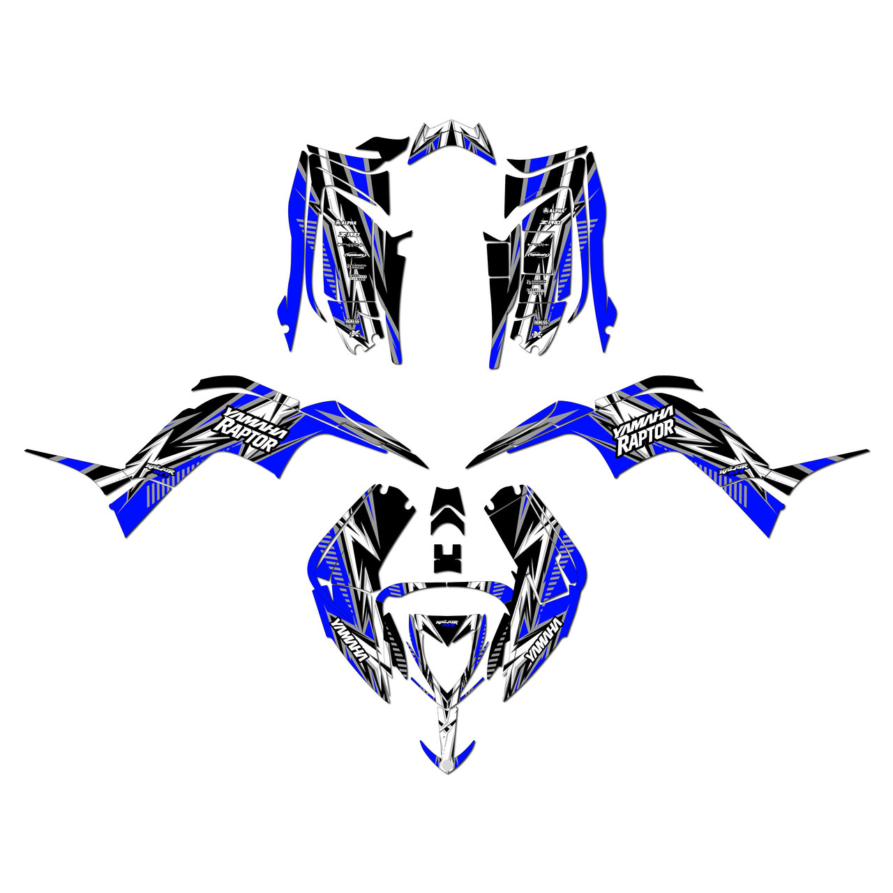 Yamaha RAPTOR 90 Graphics Kit (2016-2026) Shred | KalairGFX