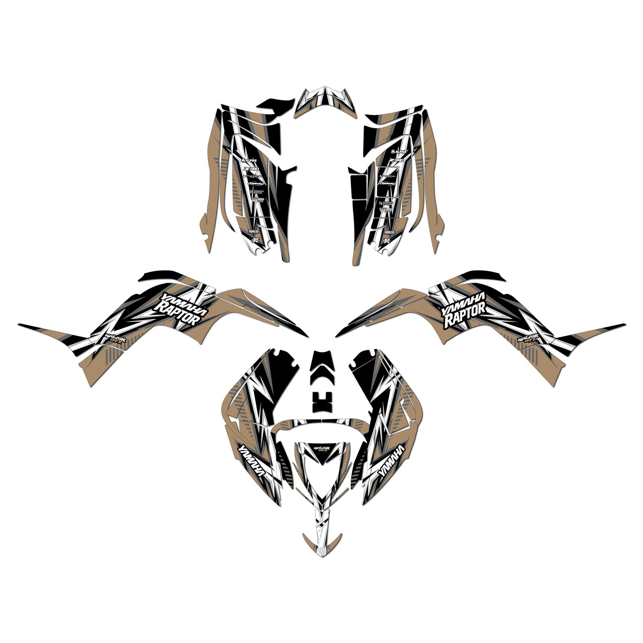 Yamaha RAPTOR 90 Graphics Kit (2016-2026) Shred | KalairGFX