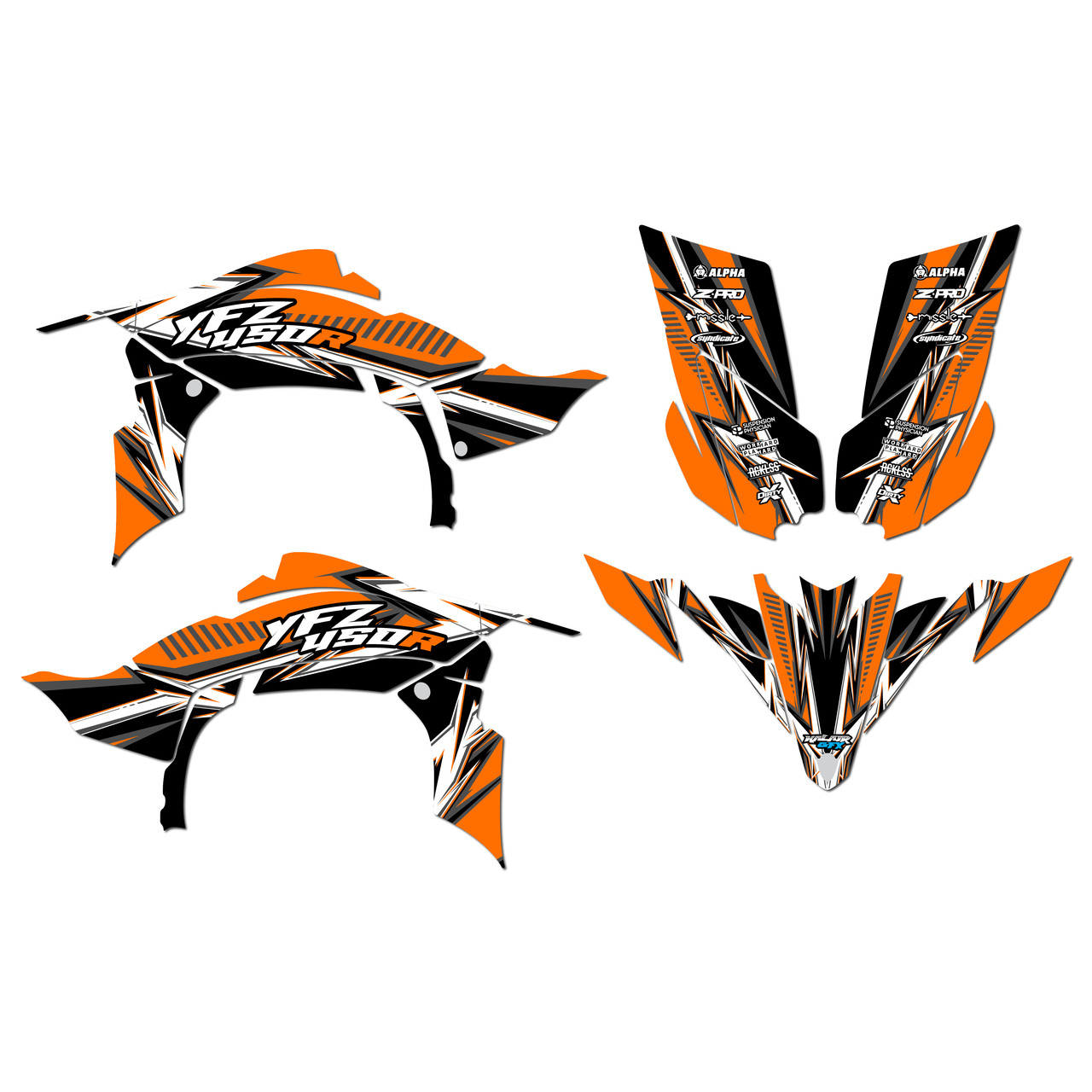 GRAZISページ Yamaha YFZ 450 Graphics Kit (2009-2013) Shred | KalairGFX