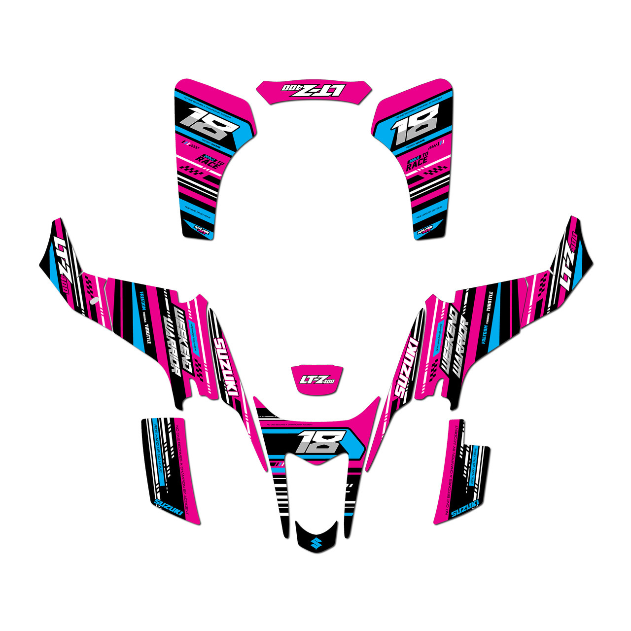 Suzuki LTZ400 Graphics Kit (2003-2008) Warrior | KalairGFX