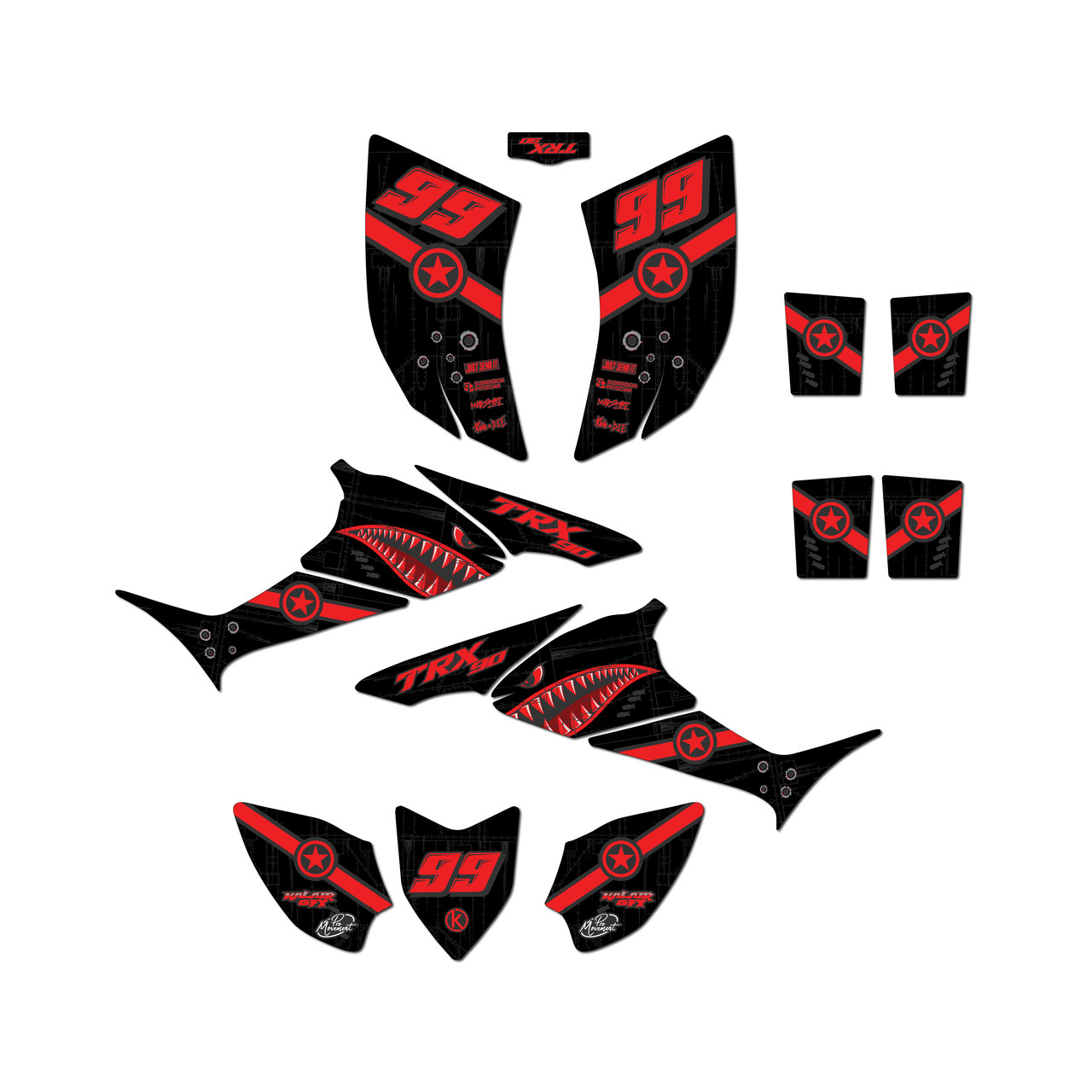 Honda TRX 90 Graphics Kit (2006-2026) Predator | KalairGFX