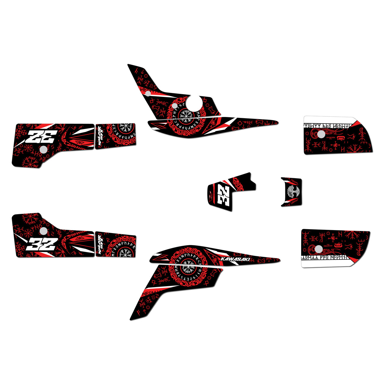 Kawasaki Mojave 250 Graphics Kit (All years) Midgard |