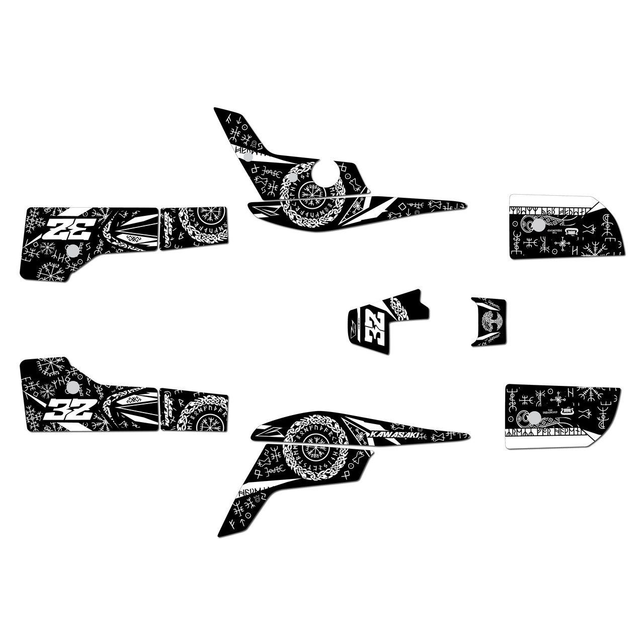 Kawasaki Mojave 250 Graphics Kit (All years) Midgard |