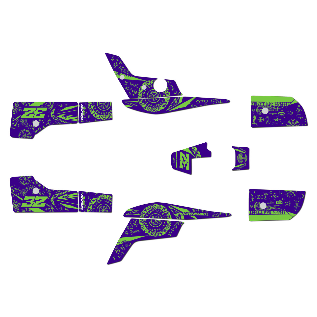 Kawasaki Mojave 250 Graphics Kit (All years) Midgard |