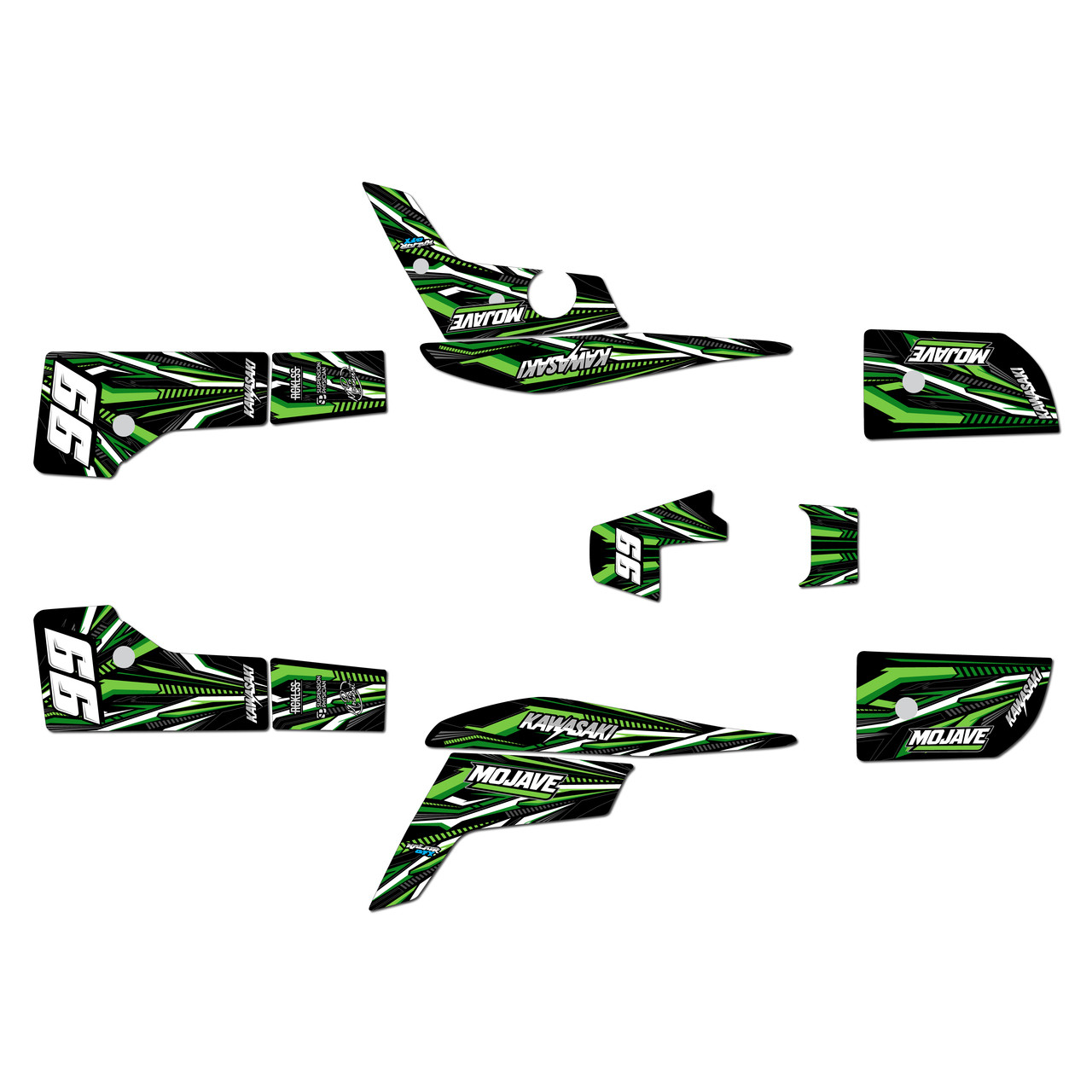 Kawasaki Mojave 250 Graphics Kit (All years) Prime |