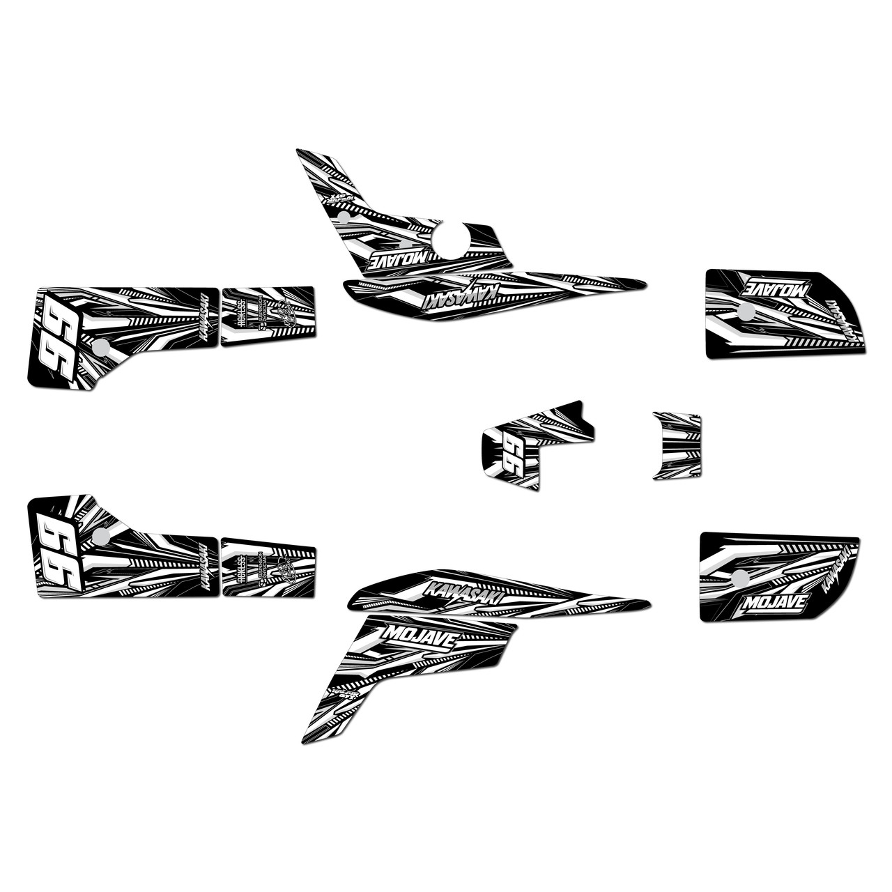 Kawasaki Mojave 250 Graphics Kit (All years) Prime |