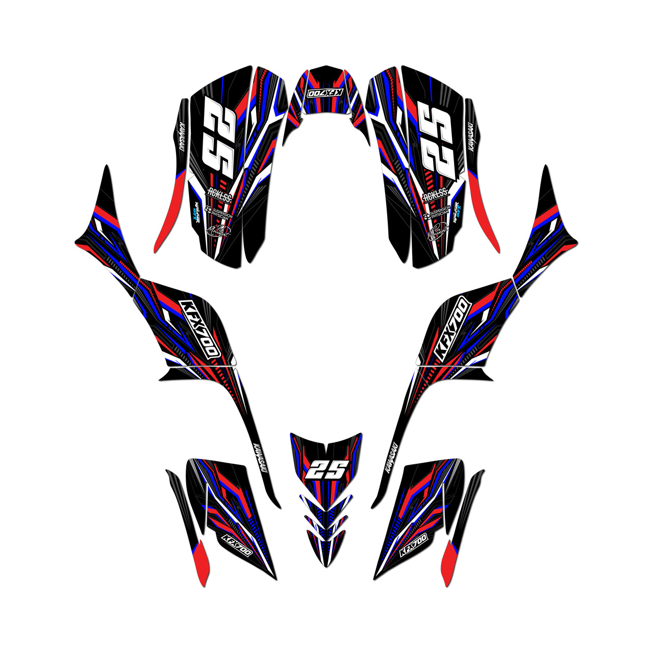 Kawasaki KFX 700 Graphics Kit (All years) Prime | KalairGFX