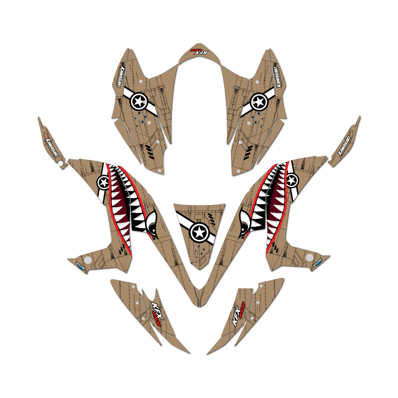 Kawasaki KFX450R Graphics Kit (2008-2014) Predator |
