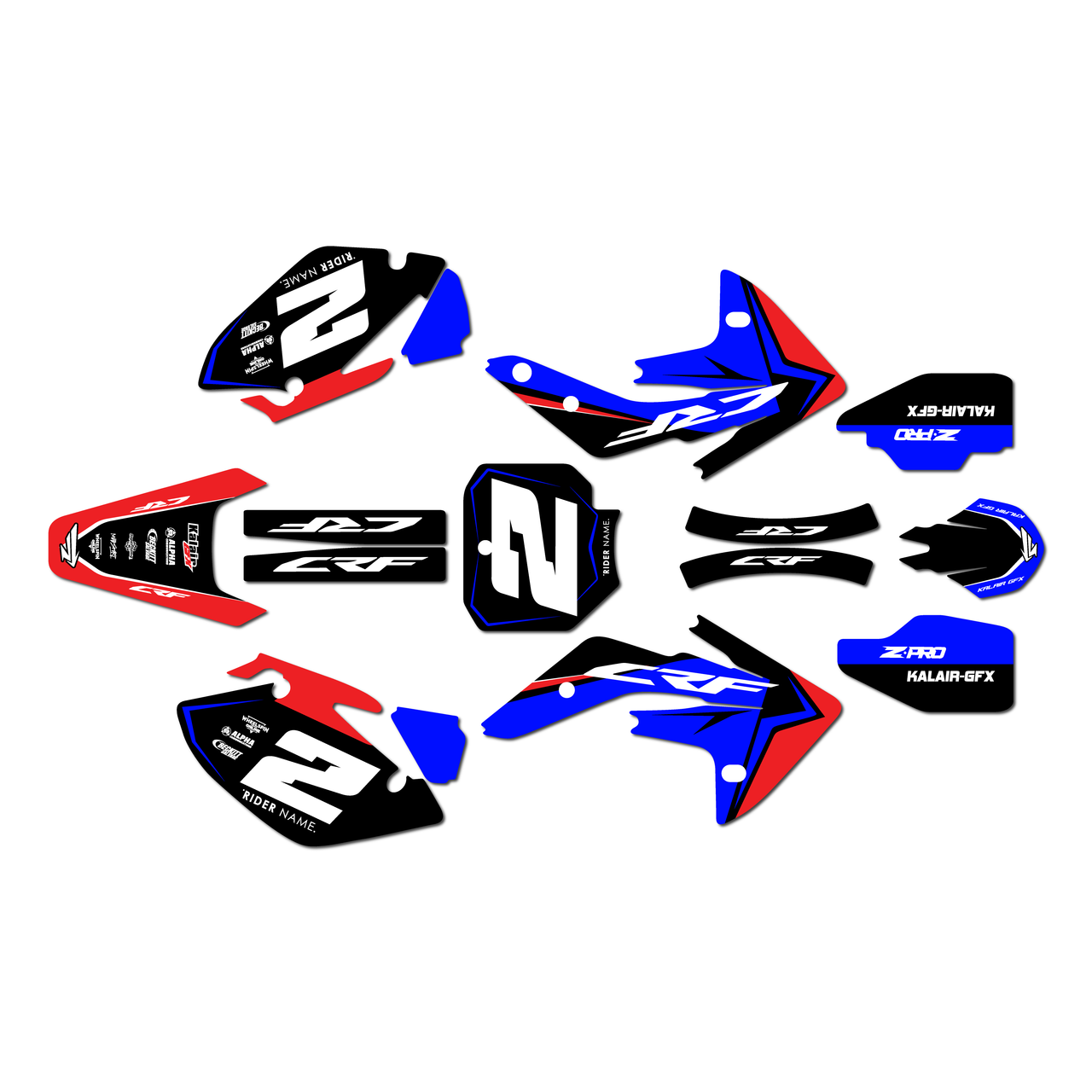 Honda CRF150R Graphics Kit (2007-2026) Lightning | KalairGFX